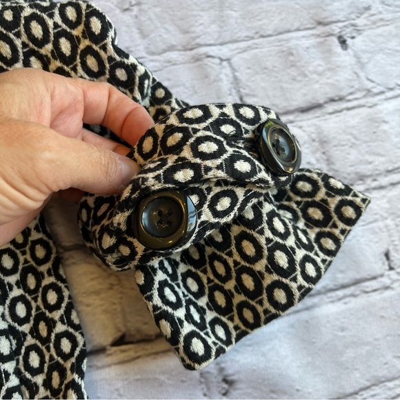 VTG Y2K Suit Jacket Small Black & White Coat IXE - Picture 7 of 12